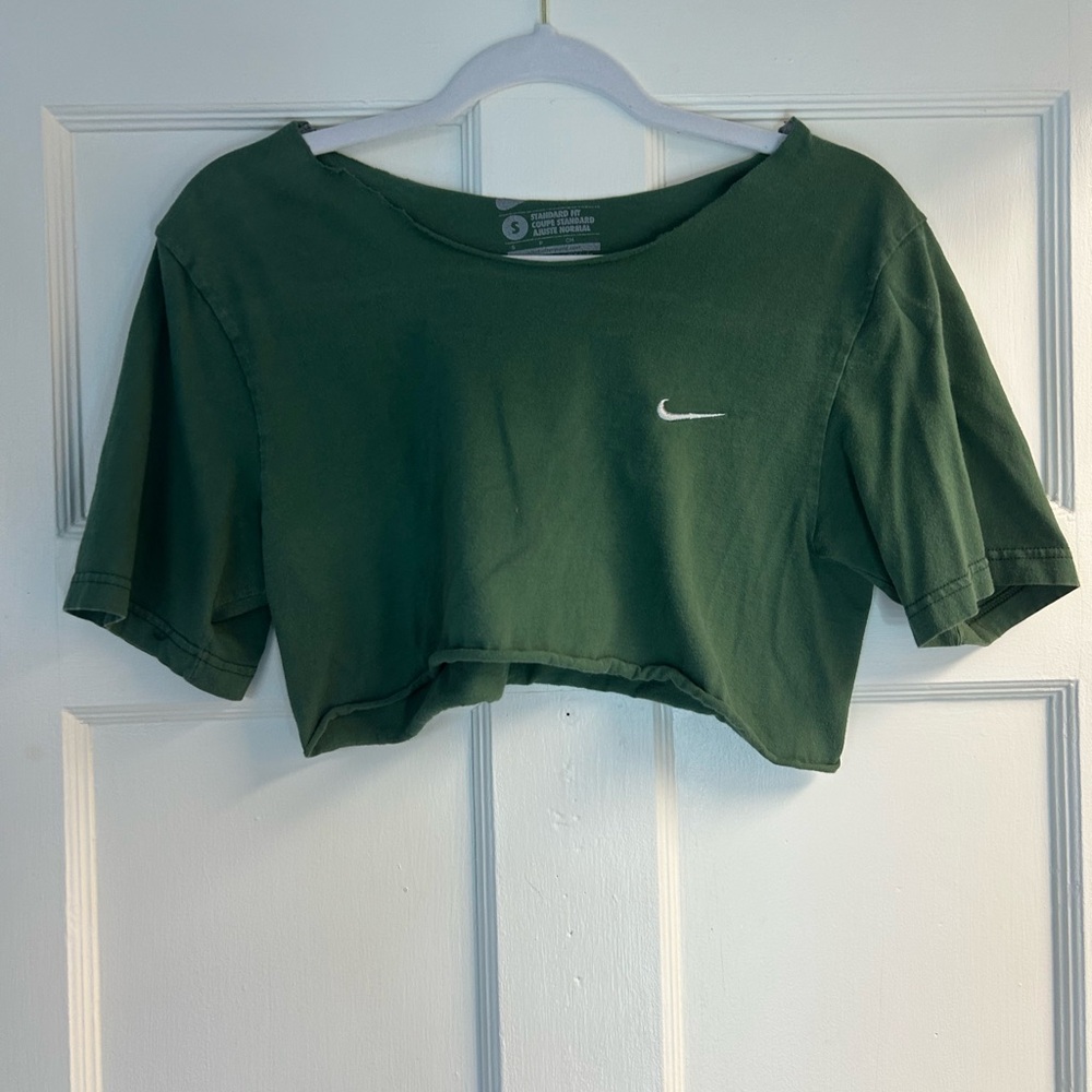 Nike Women's Green Crop Top